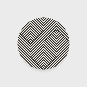 Geometric Black & White Round Insert